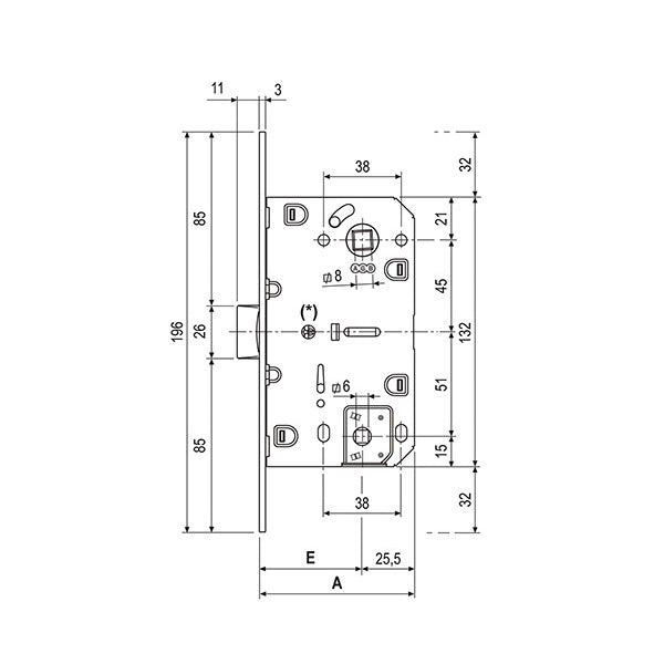 AGB SERRATURA MEDIANA WC ART.1102