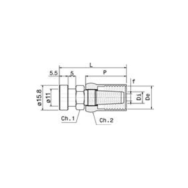 ANI ART. 10/A D.MM 6X14 ATTACCO A BAIONETTA CON MASCHERINA PORTAGOMMA