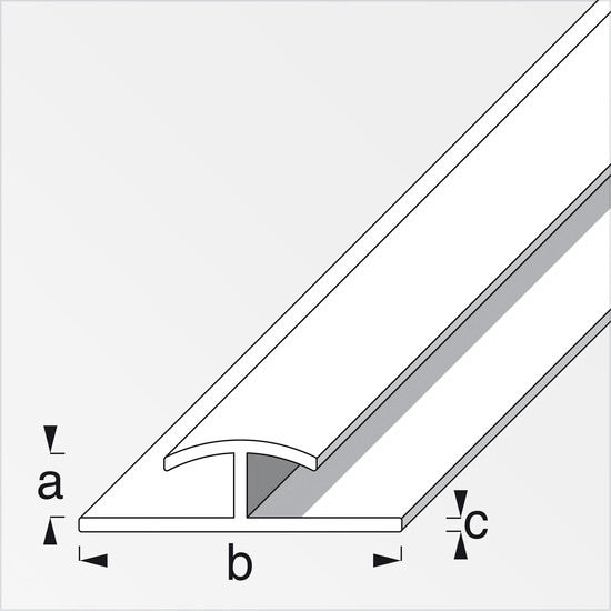 ALFER PROFILO PER BORDI 2 LATI PVC BIANCO MM 4x25x1 MT1