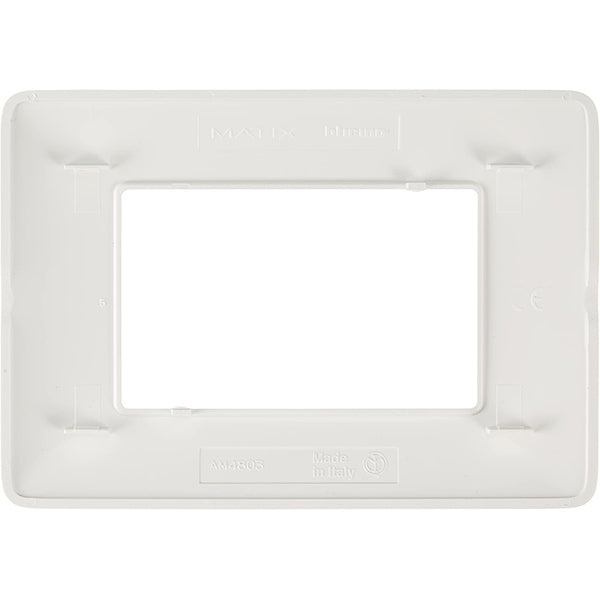 BTICINO MATIX PLACCA 3 POSTI COLORE BIANCO