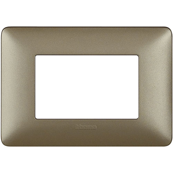 BTICINO MATIX PLACCA 3 POSTI COLORE TITANIUM