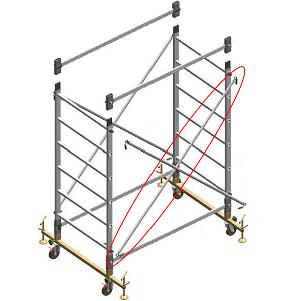 FACAL SAETTA PER TRABATTELLO ALUMITO MM2100 PER ALZATA MM1800