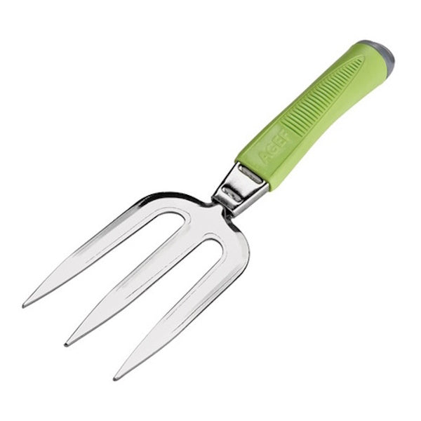 AGEF FORCHETTA POLICLICK 3 DENTI ACCIAIO CROMATO MANICO IN COPOLIMERO