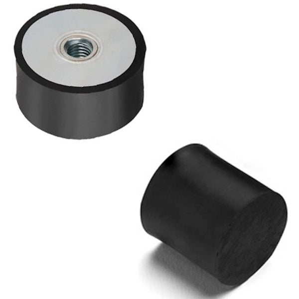 ANTIVIBRANTE IN GOMMA CILINDRICO PIENO/FEMMINA