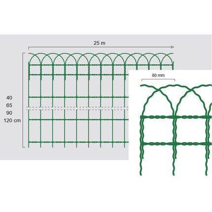 CAVATORTA RETE ARCOPLAX ONDULATA VERDE H.CM120 MT25