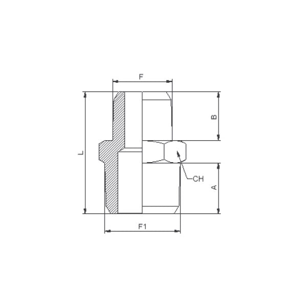 KONFIT NIPPLO CONICO ART. AS52K FILETTATO