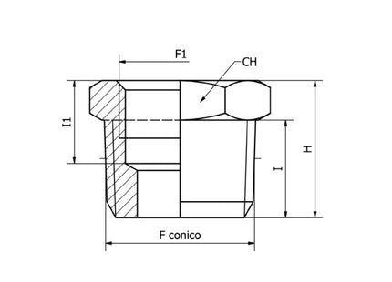 KONFIT RIDUZIONE CONICA ART. AS54K M/F 1/2"-3/8"