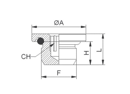 KONFIT TAPPO MASCHIO CILINDRICO ART. AS57OR CON O-RING 1/8"
