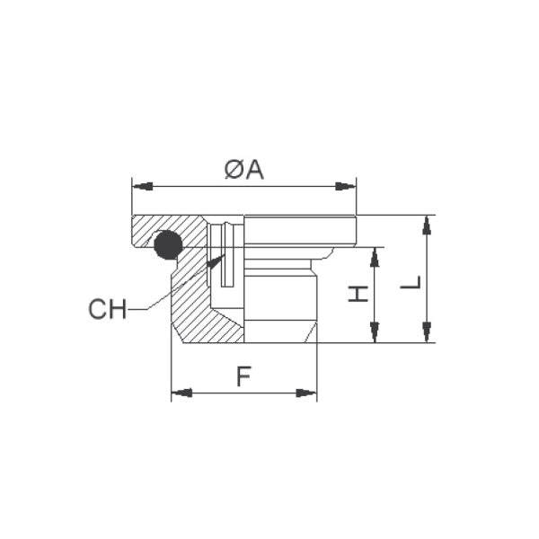 KONFIT TAPPO MASCHIO CILINDRICO ART. AS57OR CON O-RING
