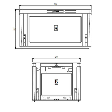 IMILANI CASSETTA IN PLASTICA ATHENA MM600X400X325H GRIGIO SCURO*