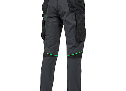 U-POWER PANTALONE IN TESSUTO ATOM COLORE ASPHALT GREY/GREEN TG.S