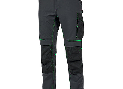 U-POWER PANTALONE IN TESSUTO ATOM COLORE ASPHALT GREY/GREEN TG.S