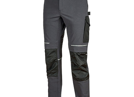 U-POWER PANTALONE IN TESSUTO ATOM COLORE ASPHALT GREY TG.S