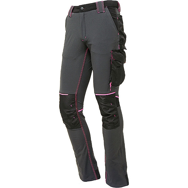 U-POWER PANTALONE IN TESSUTO ATOM LADY COLORE GREY FUCSIA TG.XL