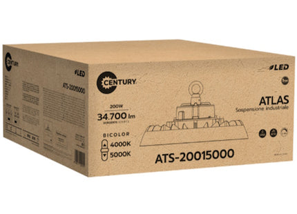 CENTURY SOSPENSIONE INDUSTRIALE LED MOD. ATLAS MULTILIGHT 200W 230V