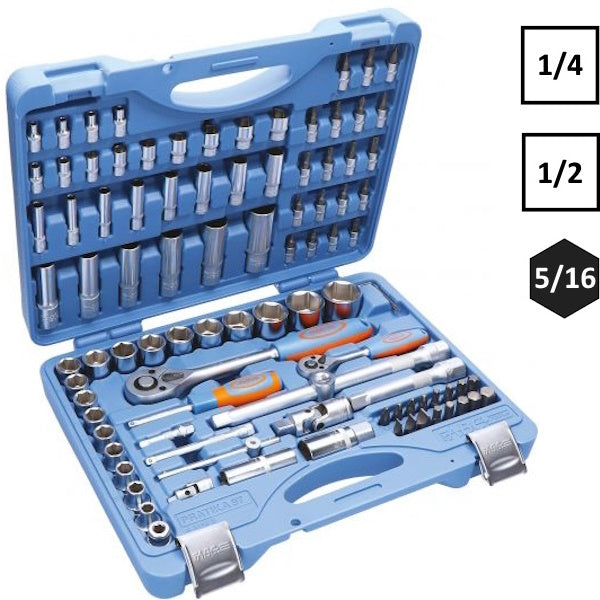 ABC TOOLS ASSORTIMENTO CHIAVI A BUSSOLA DA 5/16" - 1/4" - 1/2" DA PZ97