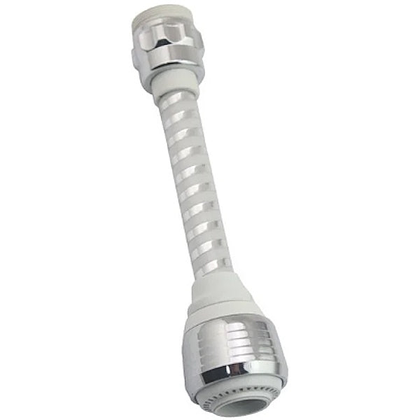 IDRO-BRIC ROMPIGETTO CON DOCCETTA E TUBO SNODABILE CROMATO BIANCO