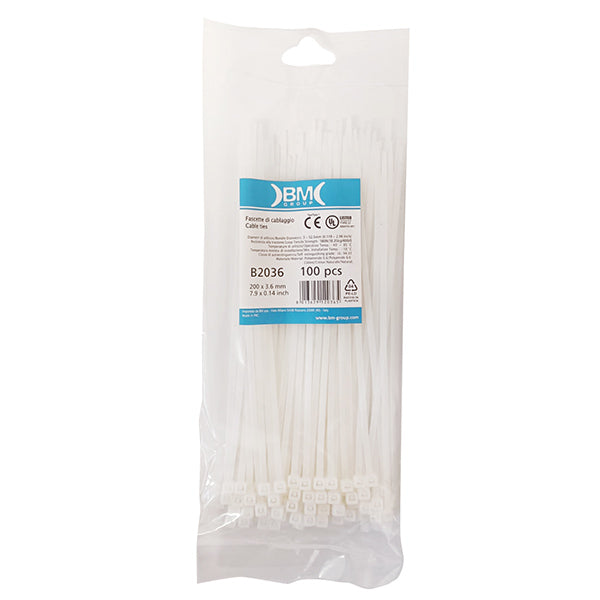 BETA  1748-BV2 FASCETTE DI CABLAGGIO IN NYLON NATURALE PZ100