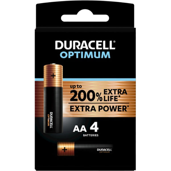 DURACELL BATTERIE OPTIMUM MN1500 STILO AA BLISTER DA PZ4