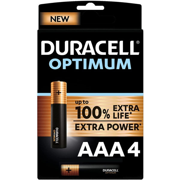 DURACELL BATTERIE OPTIMUM MN2400 MINISTILO AAA BLISTER DA PZ4