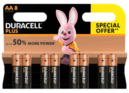 DURACELL BATTERIE PLUS POWER MN1500 STILO AA BLISTER DA PZ8*