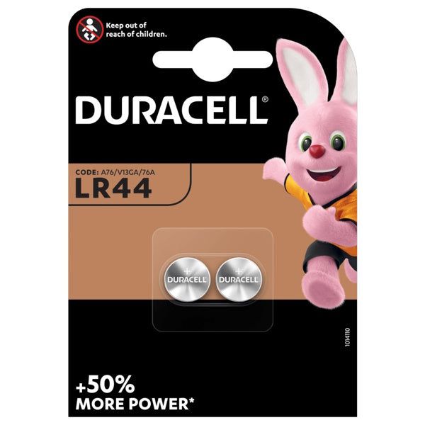 DURACELL BATTERIE LR44 SPECIALISTICHE PER ELETTRONICA BLISTER DA PZ2