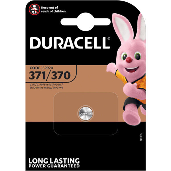DURACELL BATTERIE  371/370 SPECIALISTICHE PER OROLOGI BLISTER DA PZ1