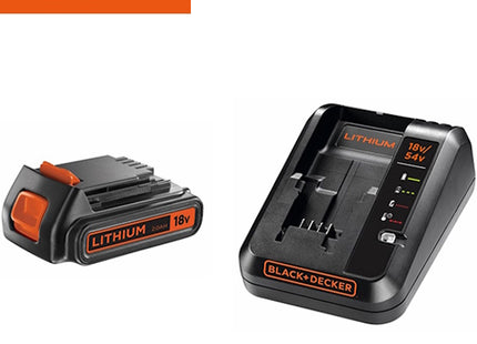BLACK+DECKER STARTER KIT 1 BATTERIA18V 2AH + CARICABATTERIE BDC2A20*