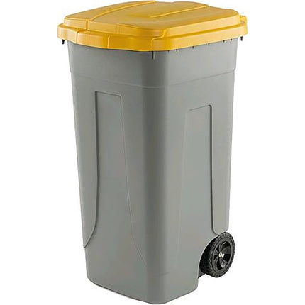 MOBIL PLASTIC BIDONE RACCOLTA DIFFERENZIATA CON COPERCHIO LT100 GIALLO