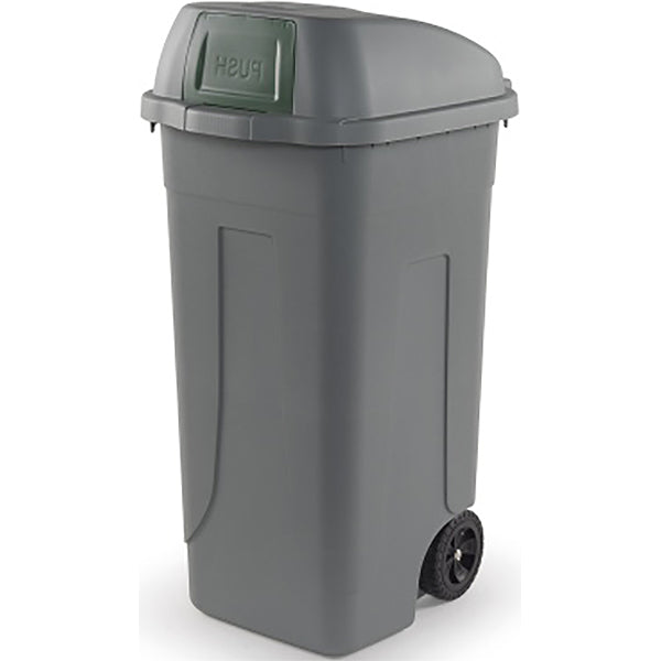 MOBIL PLASTIC BIDONE RACCOLTA DIFFERENZIATA PUSH VERDE LT100