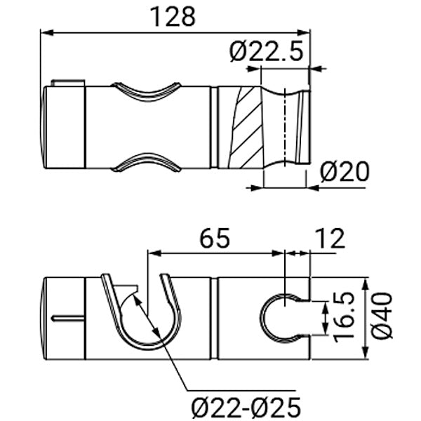 IDRO-BRIC SCORREVOLE PER SALISCENDI IN ABS
