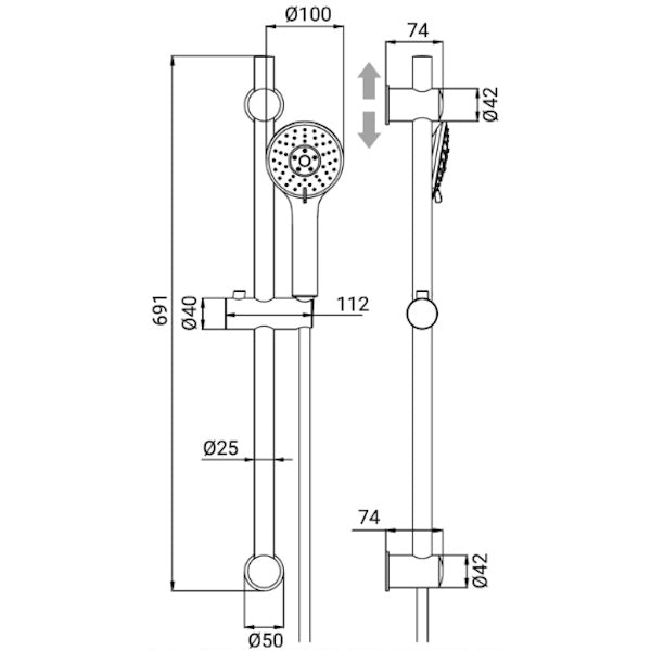 IDRO-BRIC SET SALISCENDI DOCCIA SYROS