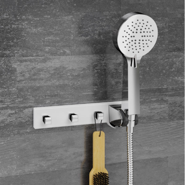 IDRO-BRIC SUPPORTO DOCCIA INCLINABILE CON GANCI