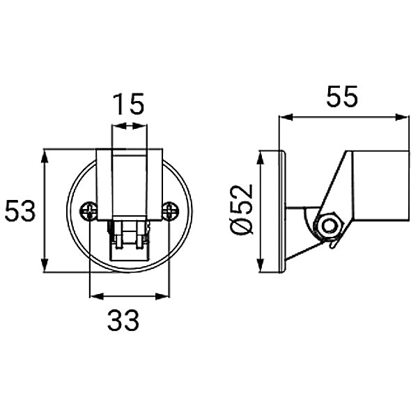 IDRO-BRIC SUPPORTO DOCCIA A PARETE INCLINABILE