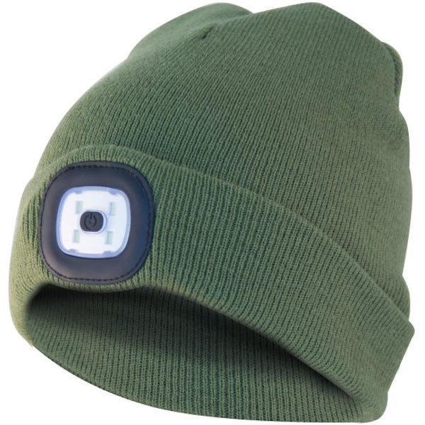 VELAMP CAPPELLINO MAGLINA CON LUCE LED RICARICABILE USB VERDE OLIVA