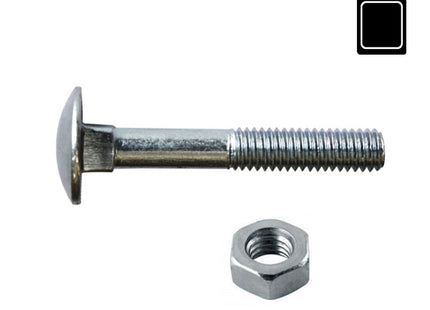 SODIFER BULLONI TESTA TONDA QUADRO SOTTOTESTA E DADO M6X50 BLISTER PZ 8*