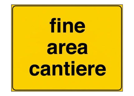 3G ITALIA CARTELLO "FINE AREA CANTIERE" CM60X40 F.2108 IN VTR*
