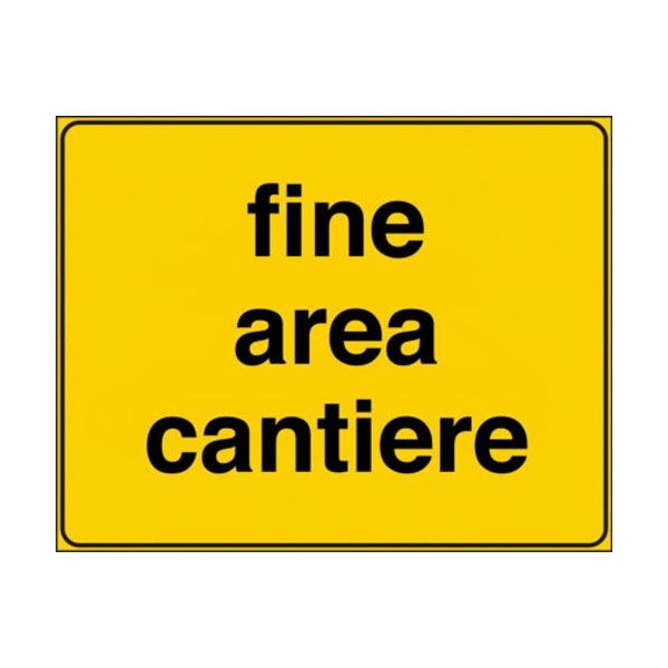 3G ITALIA CARTELLO "FINE AREA CANTIERE" CM60X40 F.2108 IN VTR*