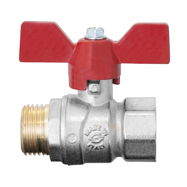 IDRO-BRIC VALVOLA A SFERA NORMALE 1/2"MF PASSAGGIO TOTALE CON FARFALLA