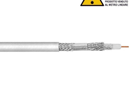 CAVO COASSIALE TV SAT AL TAGLIO D.MM6,8 BIANCO AL MTL