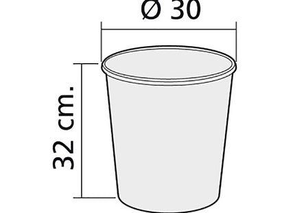 MOBIL PLASTIC CESTINO GETTA CARTA CHIUSO IN POLIETILENE D.CM30X32 GRIGIO