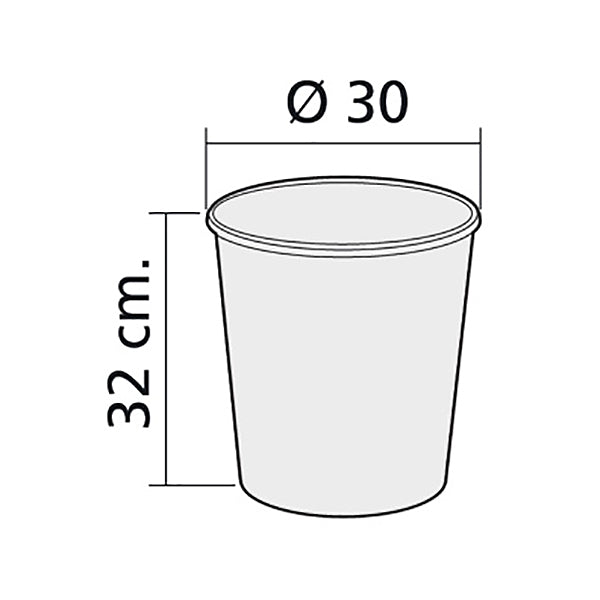 MOBIL PLASTIC CESTINO GETTA CARTA CHIUSO IN POLIETILENE D.CM30X32 GRIGIO
