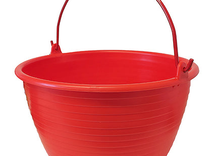 MOBIL PLASTIC CESTO TONDO ARANCIONE CON MANICO IN FERRO LT15