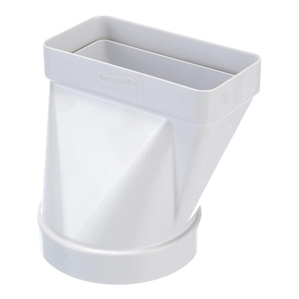 LA VENTILAZIONE GIUNTO ORIZZONTALE DA TUBO D.MM100 A TUBO MM120X60