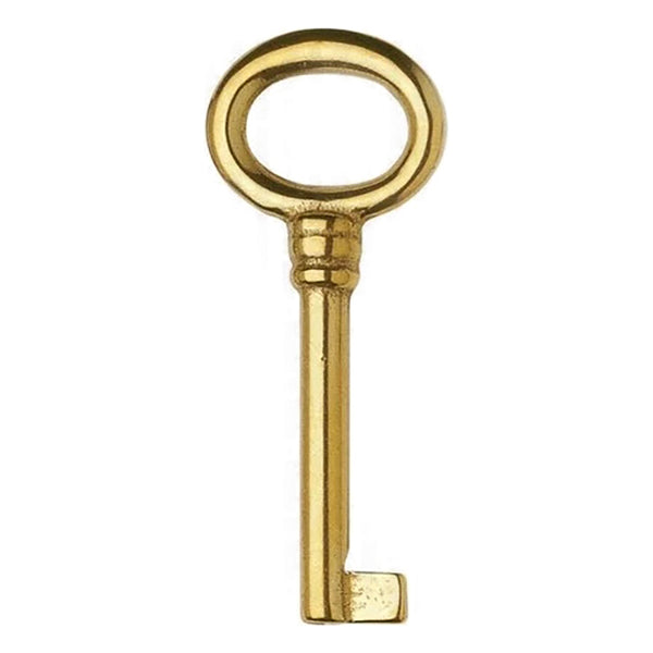 E.CASIRAGHI CHIAVE IN OTTONE FISSA MM 75 FINITURA ORO LUCIDO CONF.PZ2