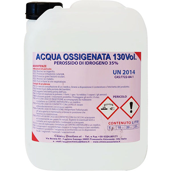 CHIMICA OSSOLANA ACQUA OSSIGENATA 130 VOLUMI LT5