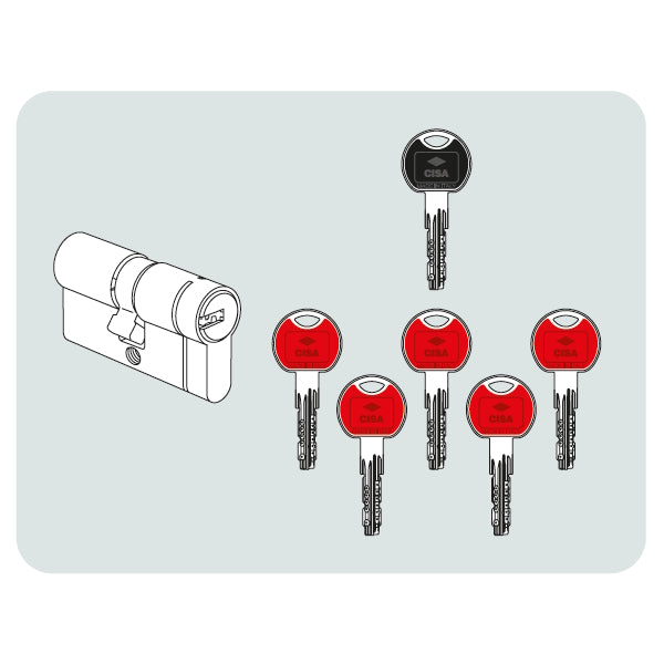 CISA CILINDRO TEKNO INOVATE DOPPIO PREDISPOSIZIONE PER POMOLO SD MM30/30
