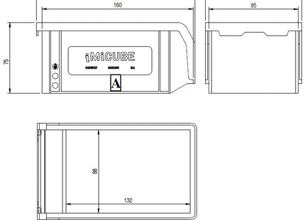 IMILANI CONTENITORE IN PLASTICA COMPAT COLORE GRIGIO SCURO