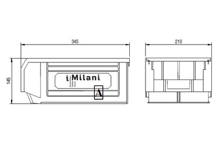 IMILANI CONTENITORE IN PLASTICA COMPAT COLORE GRIGIO SCURO