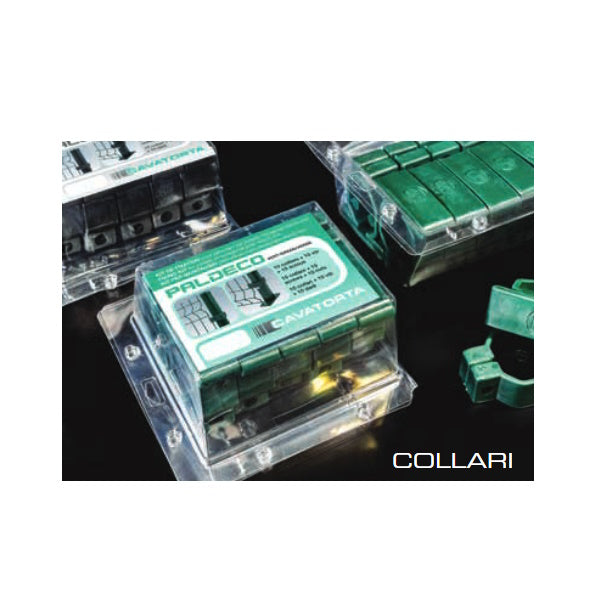 CAVATORTA KIT 10 COLLARI PLASTIFICATI PER PALETTI PALDECO VERDI
